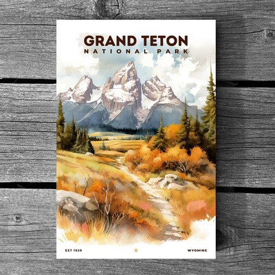 Grand Teton National Park Poster, Travel Art, Office Poster, Home Decor | S8 - image3